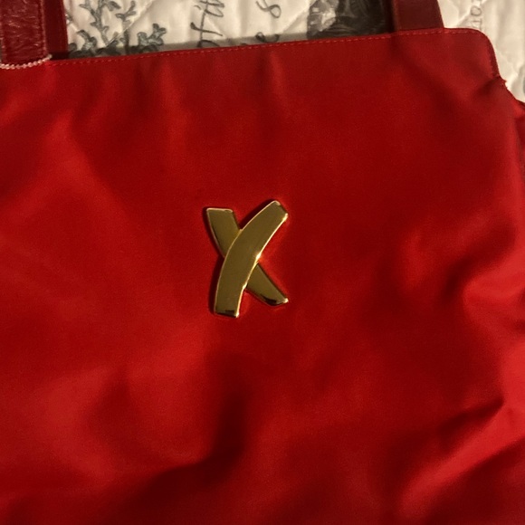 Paloma Picasso Red Shoulder Bag with Gold Detail - Picture 2 of 4